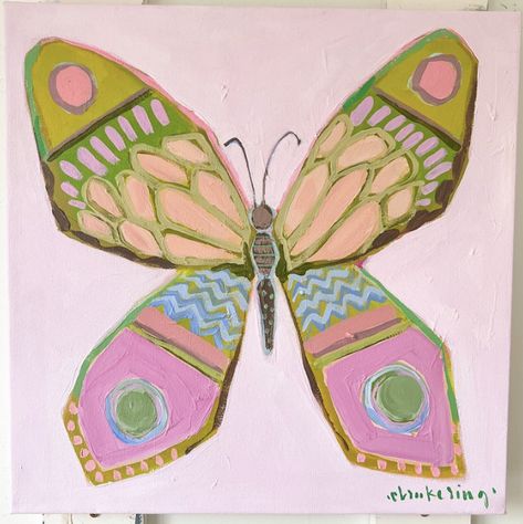 How To Paint A Butterfly Easy, Simple Butterfly Painting, Annaliese Core, Butterfly Collage Art, Butterfly Abstract Painting, Pet Wallpaper, Fiber Art Collage, Butterfly Paintings, Abstract Butterfly