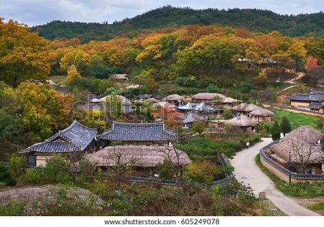 Yangdong Folk Village Gyeongju South Korea Stock Photo (Edit Now) 605249078 Korean Countryside, Gyeongju South Korea, Painting Mood, The Last Bookstore, Gyeongju, South Korea, Bucket List, Vision Board, Photo Editing