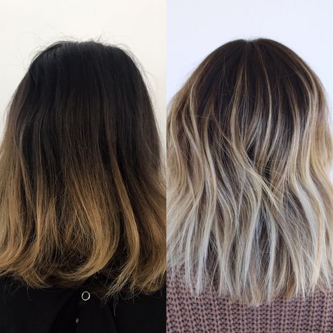 Hair by @amandajulianohair Diff Hair Colors, Polished Hairstyles, Balayage Haircolor, Swim Leggings, Blond Balayage, Ombré Hair, Pinterest Hair, Hair Color Pink, Short Hair Balayage