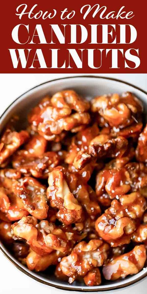 Candied Walnuts Recipe, Candied Walnut Recipe, Walnuts Recipe, Walnut Recipes, Nut Recipes, Party Snack, Winter Desserts, Pecan Recipes, Candied Nuts