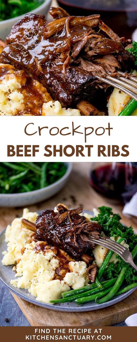 Red Wine Short Ribs Crock Pot, Short Ribs For Two, Short Ribs Recipe Oven Crock Pot, Beef Short Ribs No Wine, Best Way To Cook Beef Short Ribs, Boneless Short Ribs Recipe Crockpot Crock Pot Slow Cooker Beef, Red Wine Short Ribs Slow Cooker, Oven Baked Beef Short Ribs, Short Ribs Slow Cooker Easy