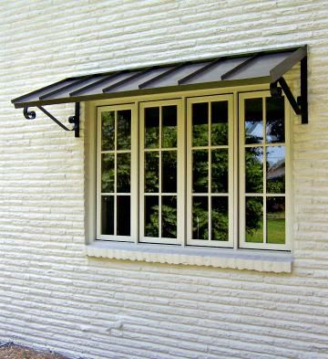 Window Awnings – Design Your Awning Awnings Wood, Metal Awnings For Windows, Awning Over Door, Copper Awning, Front Door Awning, Custom Awnings, House Awnings, Metal Awning, Window Canopy