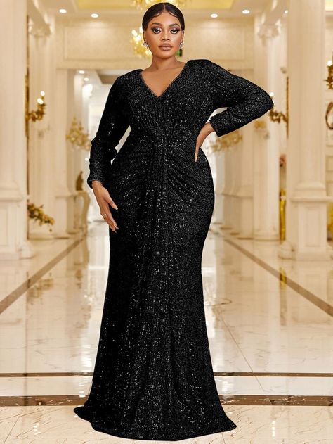 Dinner Gowns, Dresses Fancy, Formal Wear Women, Lace Gown Styles, African Inspired Clothing, Sequin Formal Dress, Plus Size Formal Dresses, Dress Stores Online, Africa Fashion