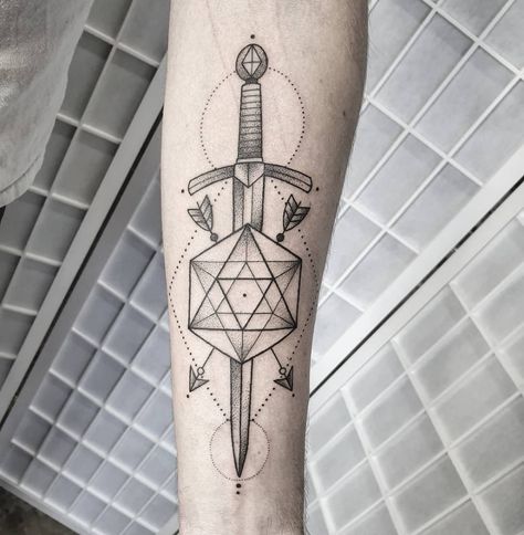 D20 tattoos • Instagram Dnd Tattoo Ideas, D20 Tattoo, Dnd Tattoo, D Tattoos, Pastel Tattoo, Dice Tattoo, Next Tattoo Ideas, Tattoos Instagram, Fantasy Tattoos