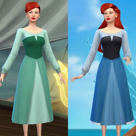 Sims 4 Cc Maxis, Sims 4 Cc Maxis Match, Sims 4 Wedding Dress, Little Mermaid Outfit, Disney Princess Hairstyles, Sims 4 Challenges, Corset Dresses, The Little Mermaid Ariel, Ariel Dress