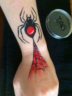 Arm Paint Ideas, Super Hero Face Paint, Spider Face Paint, Spider Man Face Paint, Spider Face Painting, Web Face, Animal Face Paintings, Spider Face, Face Painting Tips