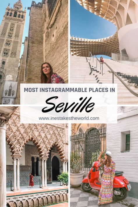 Seville is one of the most beautiful and cinematic places in the world that will capture the attention of your Instagram followers in the blink of an eye. This city is full of colors, tiles and gems. Let me share with you the Most Instagrammable Places in Seville and some tips to avoid the crowds. Seville Instagram Spots, Most Instagrammable Places, I Go Crazy, Places In The World, Instagrammable Places, Blink Of An Eye, This City, Online Tickets, Unique Photo