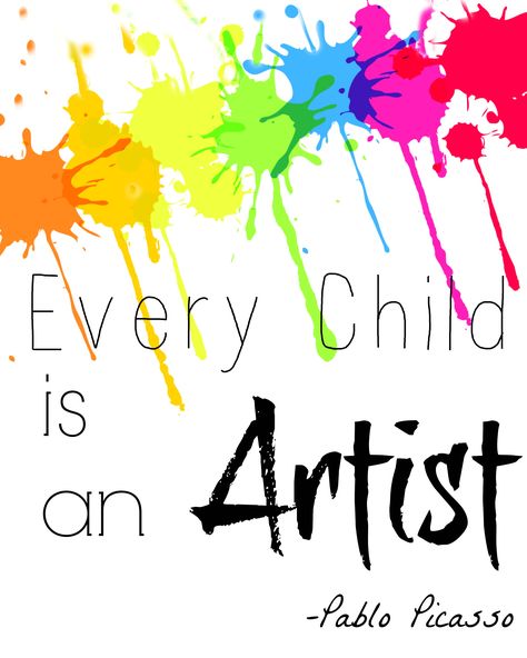 Every-Child-is-An-Artist-Poster - Eclectic Momsense Every Child Is An Artist, Art Room Posters, Art Classroom Decor, Art Therapy Projects, Comics Artist, Painting Quotes, Artists For Kids, Creativity Quotes, Art Quote