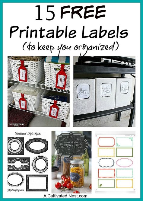 Organize your home with these free printable labels for organizing your bins, baskets, jars and boxes. Your home will be beautifully organized. Labels For Organizing, Bin Labels, Storage Labels, Projets Cricut, Organizing Labels, Beautifully Organized, Diy Labels, Labels Printables Free, Pantry Labels