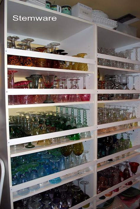 Dish Closet, China Pantry, Party Pantry, Dish Room, Tableware Storage, Dinnerware Storage, China Closet, China Storage, Stemware Storage