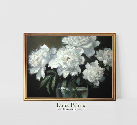 Vintage Floral Art DIGITAL DOWNLOAD Peonies Painting, Vintage Floral Art, Peony Painting, Painting Vintage, Floral Vintage, Vintage Stil, Landscape Art, Floral Art, Vintage Floral