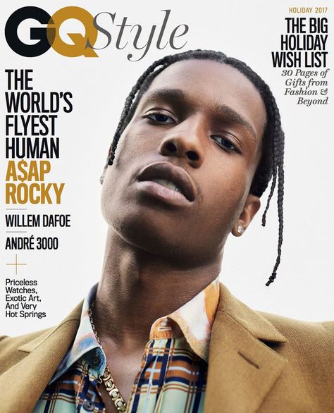 A$AP Rocky Covers the Holiday Issue of GQ Style | GQ Male Face Shapes, Gq Magazine Covers, Magazine Cover Ideas, Andre 3000, Mahershala Ali, Interview Style, A$ap Rocky, Gq Style, Asap Rocky