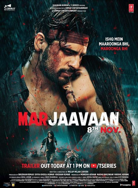 Great Bollywood Movies Watch Online Free On Youtube: Upcoming Hindi Film Marjaavaan 2019 : Trailer And Movie Detail Hindi Bollywood Movies, Movies To Watch Hindi, Tam Film, New Hindi Movie, Bollywood Movie Songs, Full Mon, Movies To Watch Online, Songs Download, Prince Of Persia