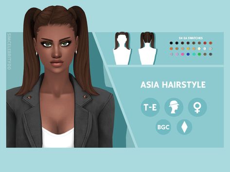 Asia Hairstyle, Sims 4 Teen, Goddess Hairstyles, Sims Hair, Sims Community, Ts4 Cc, Maxis Match, The Sims Resource, Sims 4 Mods