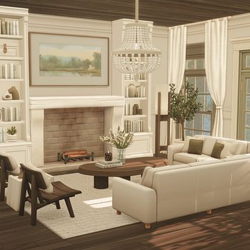 Sims 4 Houses Living Room, Sims 4 Country Living Room, Sims 4 Cc Frame Tv, Sims 4 Cottage House Download, Sims4 Ranch Cc, Sims 4 Houses Mods, Sims 4cc House, Sims House Decor, Sims 4 Builds Download