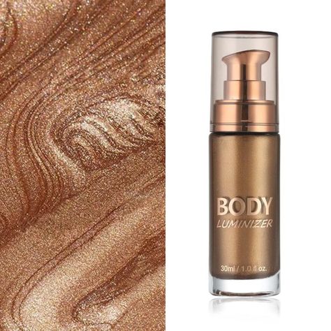 Body Shimmer Oil, Waterproof Long Lasting Moisturizing Body Luminizer Glow For Face , Liquid Illuminator Highlighter 1oz/Jars, Makeup Brush Include Body Luminizer, Liquid Illuminator, Body Highlighter, Shimmer Oil, Body Shimmer, Shimmer Body Oil, Luminizer, Natural Glow, Makeup Brush