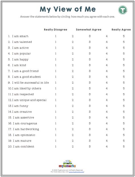 Motivational Worksheets Free Printable, My View Of Me Worksheet, Self Confidence Activities For Middle School, How To Build Self Esteem In Kids, Values Clarification Worksheet, Therapy Ice Breaker Activities, Mindfulness Games For Adults, Parenting Worksheets For Adults, Teen Social Skills Activities