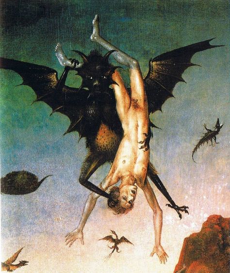 Fall Of The Damned, Paul Verlaine, Angel Falls, Occult Art, Demon Art, The Monks, Angels And Demons, Medieval Art, Doja Cat