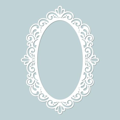 Vintage oval laser cut frame template ve... | Premium Vector #Freepik #vector #classic-design #carving #laser-cut #card-frame Picture Frame Template, Pattern Invitation, Stencil Decor, Oval Logo, Pocket Envelopes, Laser Cut Patterns, Pocket Wedding Invitations, Laser Cut Wedding, Vintage Invitations