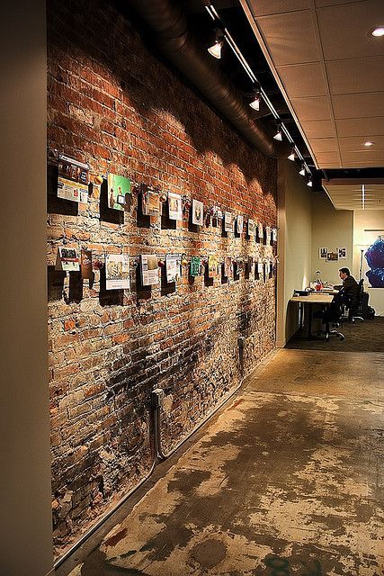 Wall Gallery Inspiration | Floating Gallery | Exposed Brick | Lighting Brick Lighting, Industrial Windows, Art Gallery Interior, Gallery Lighting, Gallery Wall Inspiration, Casa Container, Gallery Design, Brno, Trendy Home