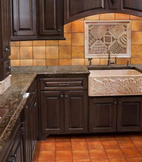 Ceramic Floor Tile – The Tile Shop Saltillo Tile Living Room, Ceramic Floor Tiles Living Room, Cement Flooring, Tile Floor Living Room, Accent Backsplash, Saltillo Tile, Natural Wood Flooring, House Remodeling, Ceramic Floor Tile