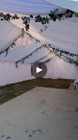 3.3K views · 961 reactions | 20x40 tent with greenery | West Adams Event Rentals | Tent draping | Balloons & Prop rental Tent With Greenery, Diy Party Tent, Tulle Draping, Tent Draping, Diy Tent, Hanging Tent, Prop Rental, Baby Shower Girl, Tent Wedding