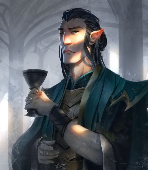 ArtStation - High Elf Noble, Magnus Norén High Elves Dnd, Elf Drawings, Dnd Elves, Male Elf, Elf Man, Elf Characters, Pathfinder Character, Female Elf, Elf Art