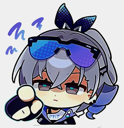 Silver Wolf Honkai Star Rail Chibi, Hsr Chibi Sticker, Silver Wolf Chibi, Silver Wolf Sticker, Honkai Star Rail Emotes, Wolf Emoji, Hsr Chibi, Honkai Starrail, Iphone Art