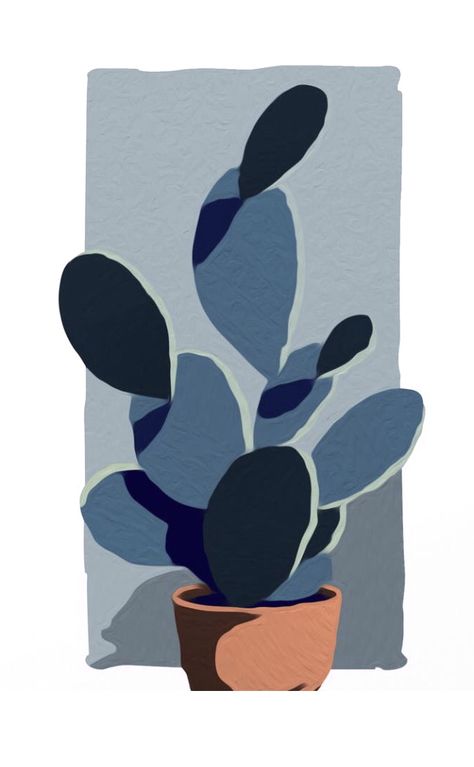 Gouache Ideas Easy, Advanced Painting Ideas, Cactus Aesthetic Drawing, Abstract Digital Art Illustrations, Diy Canvas Art Easy Wall Decor, Cactus Painting Canvas, Simple Art Inspiration, Guache Paintings Easy, Colorblock Painting