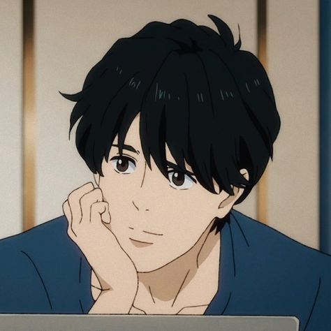 Eiji Okumura, Banana Fish, Black Hair, Fish, Screen, Sun, Hair, Anime, Blue