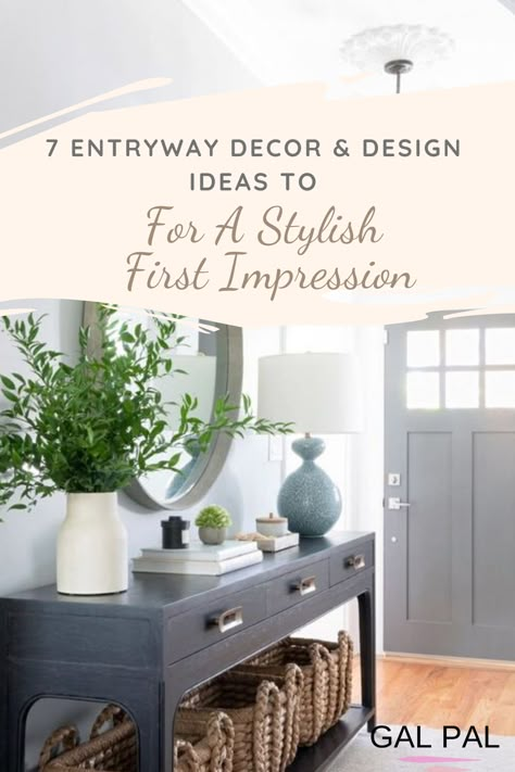 Entryway Tables Modern, Entryway Staging Ideas, Entryway Decorating Ideas Foyers, Entry Way Cabinet Ideas Modern, Entryway Buffet Decor, Entry Table Styling Modern, Entry Rooms Ideas, Foyer Chests Entryway, Bench At Entryway