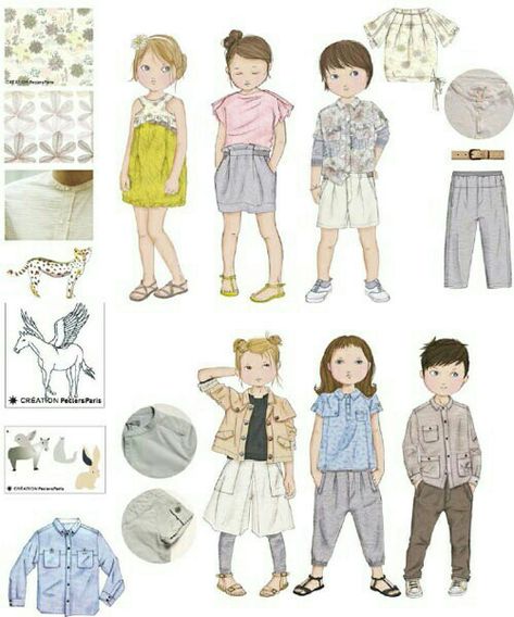 Childrenswear Illustration, Childrens Fashion Illustration, Children Fashion Sketch, Silhouette Mode, Fashion Figure Templates, Children Sketch, Dress Illustration, Fashion Design Collection, Trend Analysis