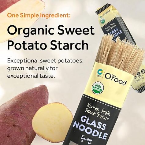 Amazon.com : Chung Jung One Sweet Potato Glass Noodle (1000) 10 Packs : Grocery & Gourmet Food Potato Noodles, Glass Noodles, Gourmet Food, Paleo Recipes, Gourmet Recipes, Sweet Potato, Noodles, Potato, Glass