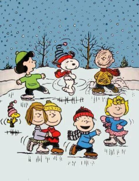 The Snow, Charlie Brown, Cartoon Characters, Skating, Christmas