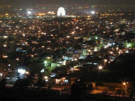 A night view of Karachi, Pakistan. Night Beautiful, City Of Lights, Karachi Pakistan, The Capital, Beautiful Place, At Night, Pakistan, The City, Places To Visit