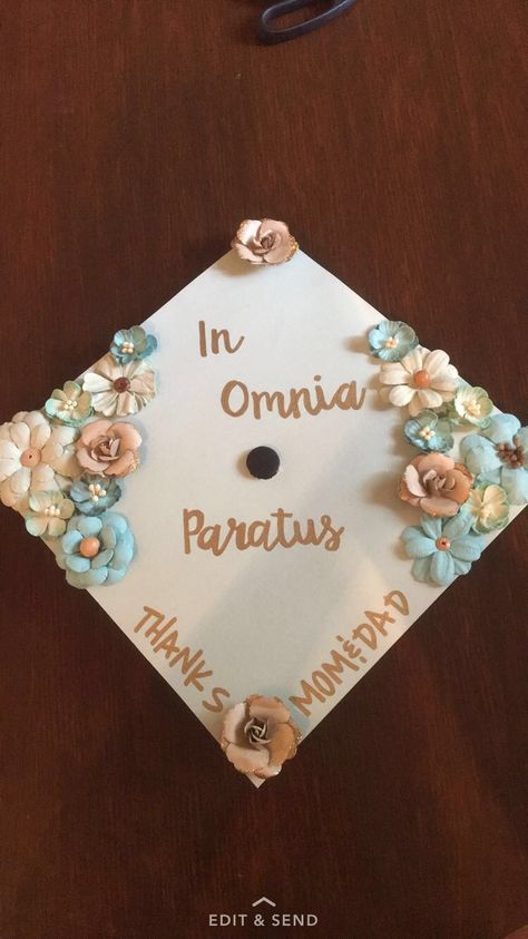 Gilmore girls in omnia paratus decorated grad cap Graduation Cap Designs Gilmore, College Graduation Aesthetic, Graduation Aesthetic, Nurse Graduation Cap, College Grad Cap Ideas, In Omnia Paratus, High School Graduation Cap, College Graduation Cap Decoration, Grad Cap Designs