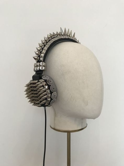 Headphones With Spikes, Spiky Headphones, Spike Headphones, Spiked Headphones, Lizzie Hearts, Aleister Crowley, 8 Bits, Fashion Inspiration Design, Chris Brown