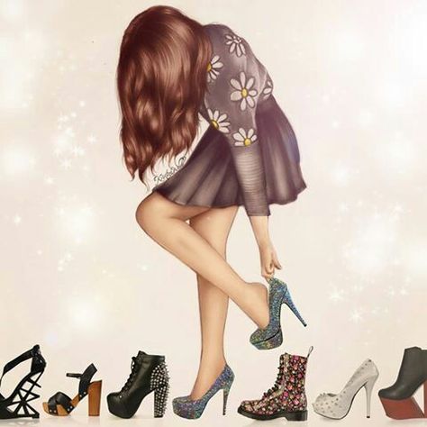 descripción rápida de una mujer: Zapatos, Zapatos Y mas Zapatos! Kristina Webb Drawings, Kristina Webb Art, Kristina Webb, Girly M, Paris Mode, Amazing Drawings, Beautiful Drawings, Girl Drawing, Fashion Sketches