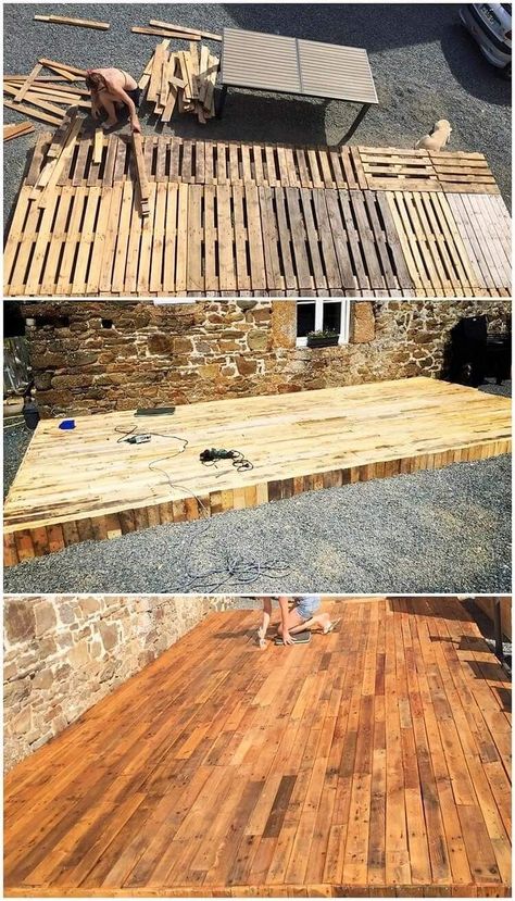 Blue Deck, Bad Neighbors, Back Deck Decorating, Pallet Patio, Small Deck Decorating Ideas, Backyard Remodel, Deck Decorating Ideas On A Budget, Backyard Diy Projects, Small Backyard Patio