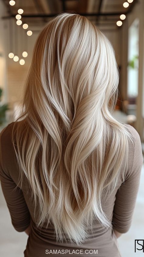 Long Blonde Wavy Hair, Long Wavy Blonde Hair, Wavy Blonde Hair, Blonde Wavy Hair, Hairstyles Ideas, Winter Hairstyles, Wavy Hair, Blonde Hair, Long Hair