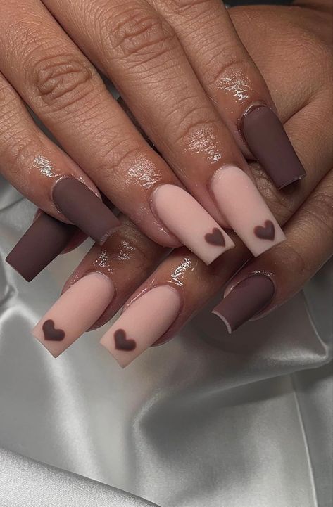 Brown Acrylic Nails Design, Beautiful Fall Nails, Acrylic Nails Design, Brown Acrylic Nails, Brown Nails Design, Makeup Nails Designs, Brown Acrylic, Fancy Nails Designs, Ombre Acrylic Nails