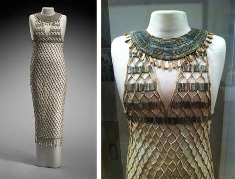 Historical Artifacts on Twitter: "A 4500 year old Egyptian beaded dress (2323-2150BC)… " Egyptian Gown, Egyptian Dress, Egyptian Clothing, Beading Netting, Net Dress, Random Facts, Giza, Beaded Dress, Interesting Facts