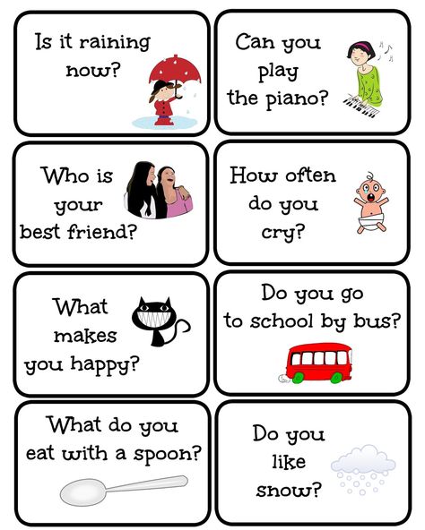 Speaking Activities Esl, Speaking Activities English, Speaking Cards, Conversation Prompts, Kindergarten Phonics Worksheets, English Stories For Kids, Grammar For Kids, English Teaching Materials, Writing Prompts For Kids