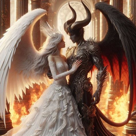 Falling Angel, Fallen Angel Art, Black And White Couples, Dark Warrior, Beautiful Angels Pictures, Angel Warrior, Ange Demon, Romance Art, Cool Wallpapers Cartoon