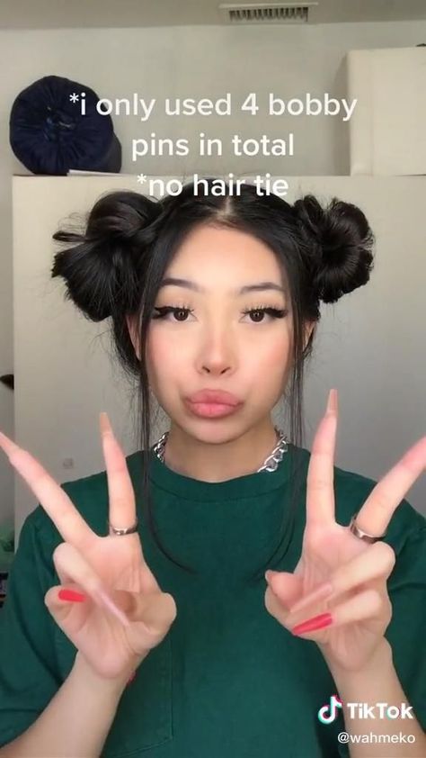 Hairstyles Space Buns Tutorial, Hairstyles Buns Tutorials, Two Low Buns Hairstyle Long Hair, Cute Space Bun Hairstyles For Long Hair, How To Style Hair With Bobby Pins, Two Hair Buns For Long Hair, Two Buns Outfit, Long Hair Two Buns, Two Buns Tutorial Long Hair