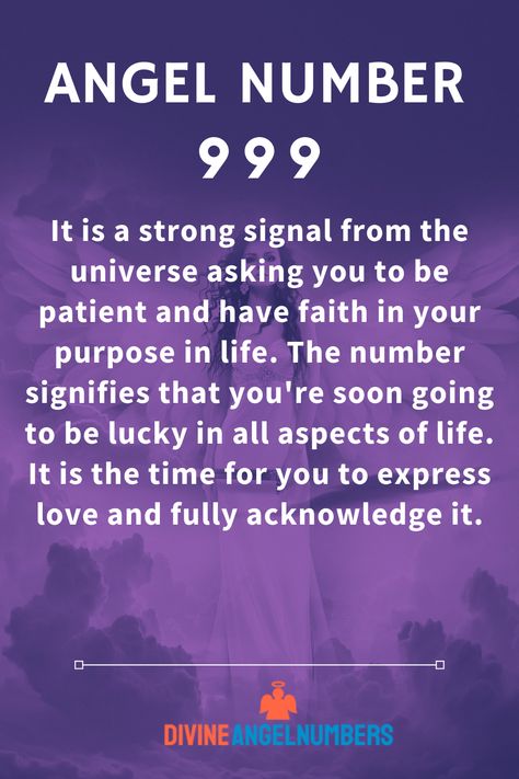 999 angel number is a strong signal from the universe asking you to be patient and have faith in your purpose in life. The number signifies that you're soon going to be lucky in all aspects of life. It is the time for you to express love and fully acknowledge it. 999 Angel Number Meaning, Dragon Spells, 999 Meaning, Angel Number 999, Angels Numbers, 999 Angel Number, Angel Number Meaning, Numerology Life Path, Numerology Numbers