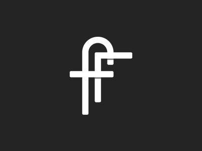 Double F Concept by Runikh on Dribbble Double Letter Logo, F Logo Design Letter, F Logo Design, Dk Logo, F Monogram, F Tattoo, Ff Monogram, Lettermark Logos, Modern Henna Designs