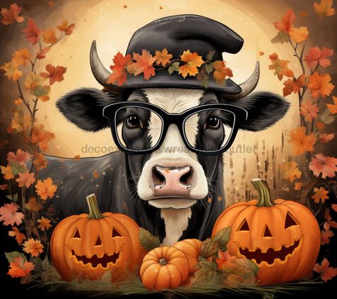 Fall Sign Cow Pumpkin Dco-00587 For Wreath 10X10 Metal Cricut Thanksgiving, Ranch Animals, Sublimation Templates, Cow Wallpaper, Small Easel, Fall Clip Art, Baby Highland Cow, Easter Sign, Cow Pictures