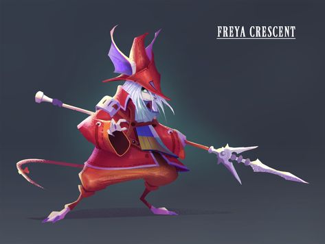 ArtStation - Freya Crescent Redesign, Julien Vandois Freya Final Fantasy Art, Freya Crescent, Hybrid Creatures, Bravely Default, Final Fantasy Ix, Dragon Knight, Final Fantasy Art, Fantasy Stuff, Art Story