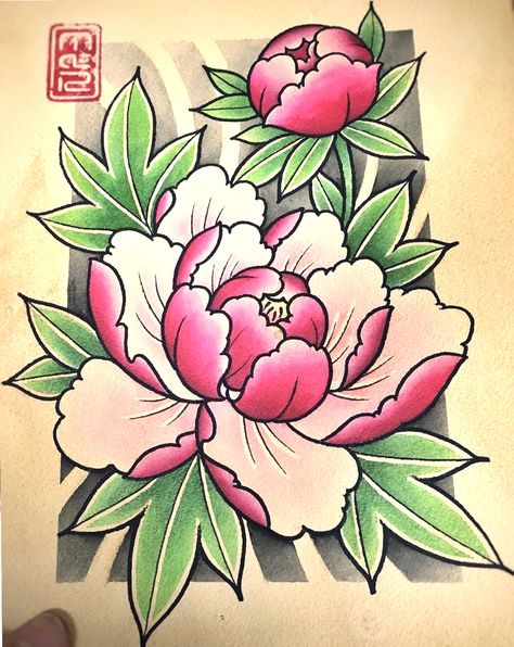 Ako Kresliť, Japanese Flower Tattoo, Irezumi Tattoos, Traditional Japanese Tattoos, Peonies Tattoo, Japan Tattoo, Japanese Tattoo Designs, Japanese Tattoo Art, Japanese Flowers